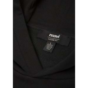 Mavi M0S10646-900 Mavi Logo Baskılı Kapüşonlu Erkek Sweatshirt
