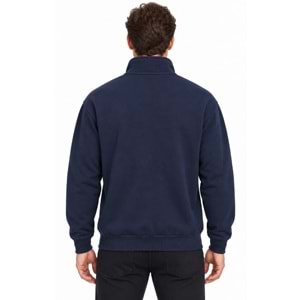 Mavi M0S20113-86415 Mavi Jeans Logo Nakışlı Yarım Fermuarlı Erkek Sweatshirt