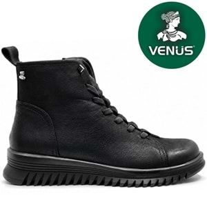 Venüs Pepuza Hakiki Deri Kaymaz Düz Taban Ortopedik Kadın Bot