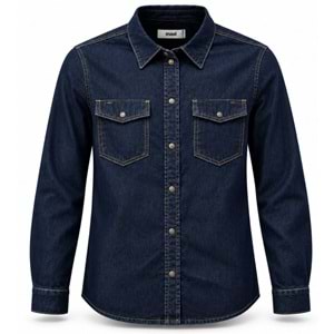 Mavi M1210477-A6490 Mavi Levia Rinse Str Jean Kot Gömlek Kadın Gömlek