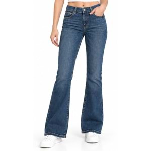 Mavi M100484-A6467 Mavi Bella Mid-Rise Dark Shaded Denim Jean Kadın Kot Pantolon