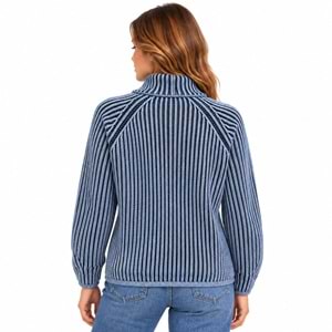 Mavi M1711022-84371 Mavi Yarı Fermuarlı Kazak Kadın Sweatshirt