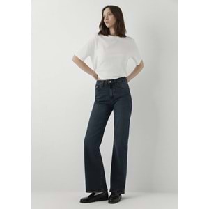 Mavi M101072-A6614 Victoria Wide Leg Yüksek Bel Premium Blue Vintage Denim Jean Kadın Kot Pantolon