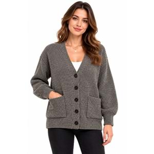 Mavi M1720032-A6657 Mavi Düğmeli Kazak Hırka Kadın Sweatshirt