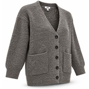 Mavi M1720032-A6657 Mavi Düğmeli Kazak Hırka Kadın Sweatshirt