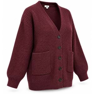 Mavi M1720032-A6656 Mavi Düğmeli Kazak Hırka Kadın Sweatshirt