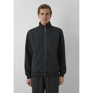 Mavi M0S20121-80024 Mavi Black Logo Baskılı Fermuarlı Erkek Sweatshirt