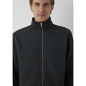 Mavi M0S20121-80024 Mavi Black Logo Baskılı Fermuarlı Erkek Sweatshirt