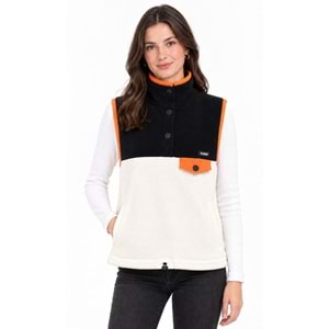 Mavi M1S20064-91564 Mavi Sıfır Kol Düğme Detaylı Polar Kadın Sweatshirt