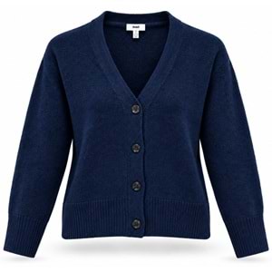 Mavi M1720098-86623 Mavi Düğmeli Kazak Hırka Kadın Sweatshirt