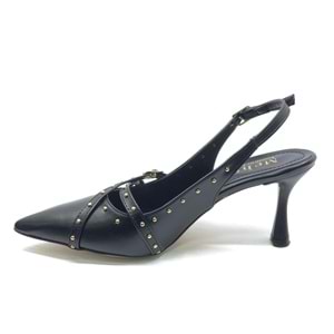 Mehtap Toka Detaylı Arkası Açık Stiletto Kadın Topuklu Ayakkabı