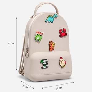 Vicco Pvc Mini Boy Çocuk Plaj Çantası Kreş Çantası Sırt Çantası Okul Çantası Unisex Çanta