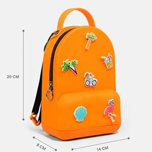 Vicco Pvc Mini Boy Çocuk Plaj Çantası Kreş Çantası Sırt Çantası Okul Çantası Unisex Çanta