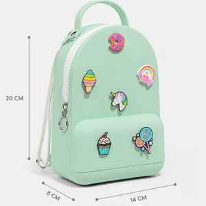 Vicco Pvc Mini Boy Çocuk Plaj Çantası Kreş Çantası Sırt Çantası Okul Çantası Unisex Çanta