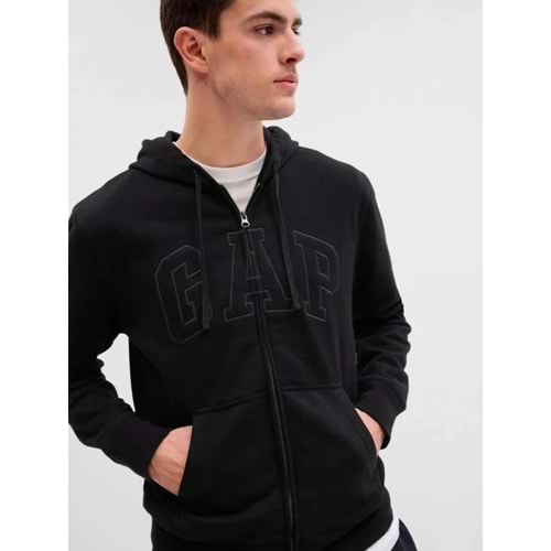 Gap V-Heritage Gap Logo Fz 499917 Erkek Kapüşonlu Fermuarlı Sweatshirt