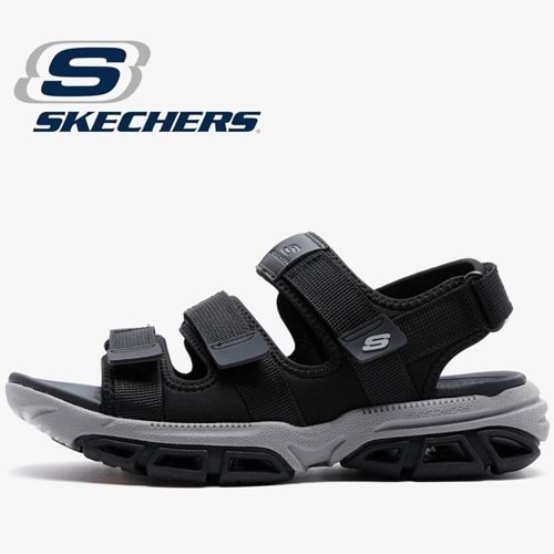 Skechers Atlan-Bodie 210444-BLK Ortopedik Erkek Sandalet
