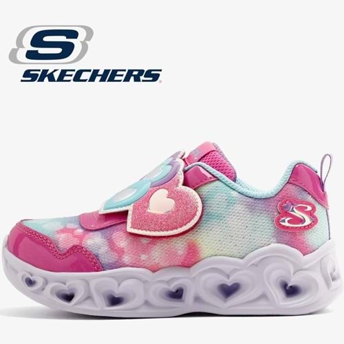 Skechers Heart Lights-Lovin Reflection 302693N-PKTQ Işıklı Ortopedik Çocuk Spor Ayakkabı