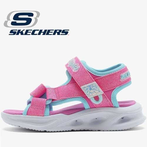 Skechers Sola Glow Sandal 303024L-HPAQ Işıklı Ortopedik Çocuk Sandalet
