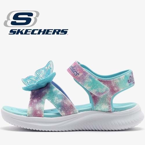 Skechers Jumpsters Sandal-Butterfly Brites 303109L-AQMT Işıklı Ortopedik Çocuk Sandalet