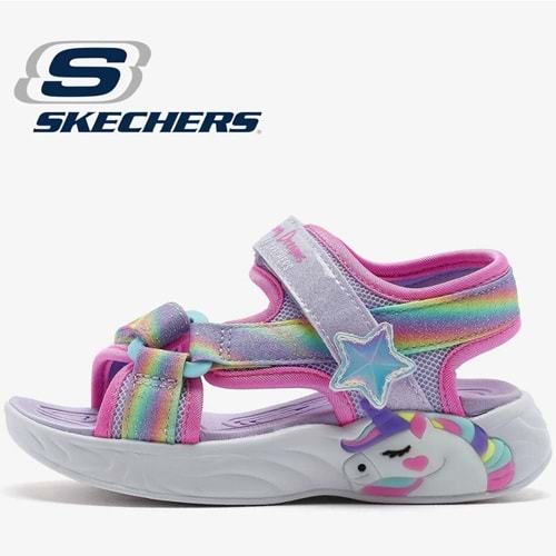 Skechers Unicorn Dreams 303107L-LVMT Işıklı Ortopedik Çocuk Sandalet
