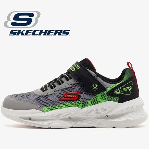 Skechers Meteor-lights 2.0 401490L-GYBK Ortopedik Işıklı Çocuk Spor Ayakkabı