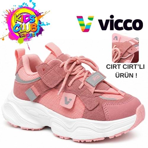 Vicco Ceni Süs Bağcıklı Cırt Cırtlı Ortopedik Çocuk Spor Ayakkabı