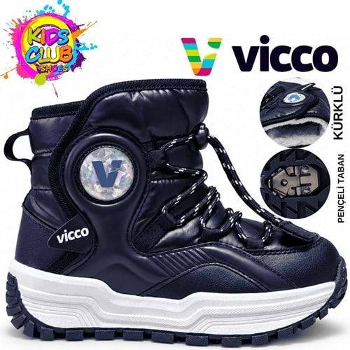 Vicco Kavani İçi Yünlü Pençeli Kauçuk Taban Kar Botu Ortopedik Çocuk Bot