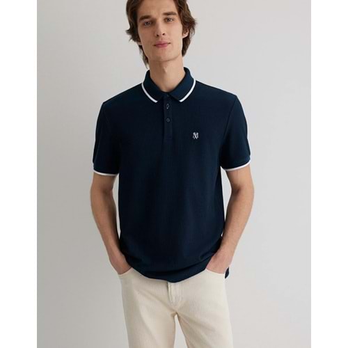 Mavi M066039-30651 Mühür Logo Şerit Detaylı Polo Yaka Tişört Erkek Tişort