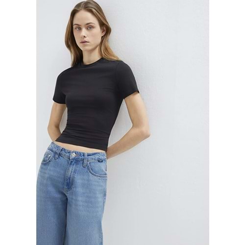 Mavi M1600963-900 Mavi Soft-Premium Basic Modal Karışımlı T-Shirt Kadın Tişört