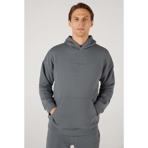 Skechers M Essential Hoodie Sweatshirt S242110-003 Erkek Kapüşonlu Sweatshirt