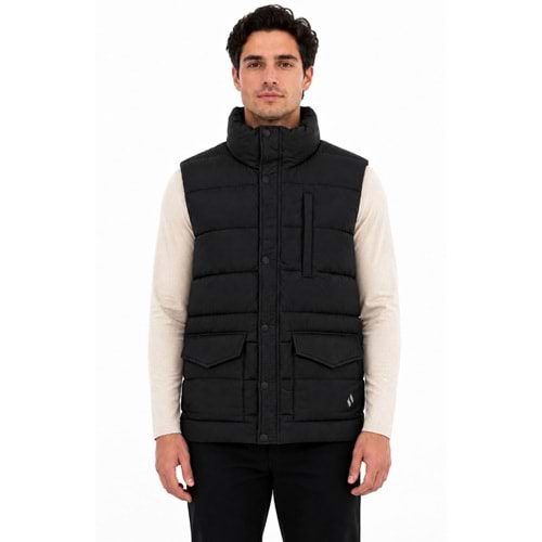 Skechers All Weather Cozy Fit Full Zip Vest S2620193-3817 Şişme Erkek Yelek