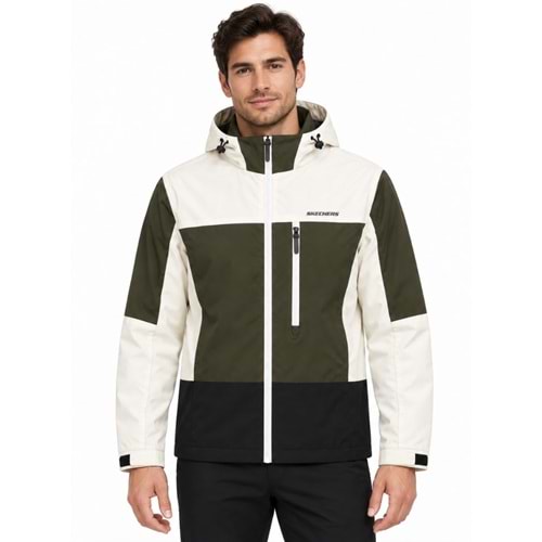 Skechers All Weather Urban Long Zip S2620044-0255 M Colorblock Fall Jacket Erkek Mont