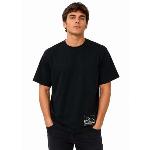 Skechers M Skypeak Crewneck Regular Box Logo T-Shirt S2620057-3817 Erkek Tişort