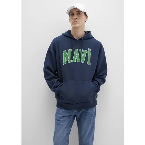 Mavi M067149-29743 Logo Baskılı Erkek Kapüşonlu Sweatshirt