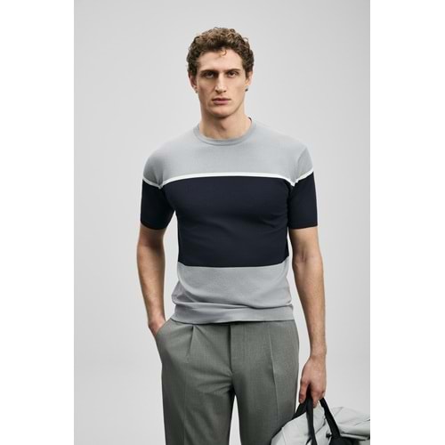 Lufian 111090148 Enzo Erkek Modal Karisimli T-Shirt Erkek Tişort