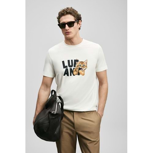 Lufian 111020304 Max Modern Grafik T-Shirt Erkek Tişort