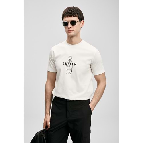Lufian 111020307 Sımbad Modern Grafik T- Shirt Erkek T-Shirt