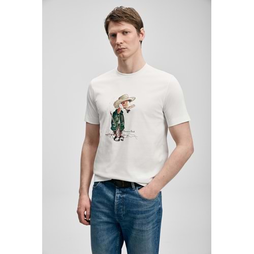 Lufian 111020292 Duck Modern Grafik T-Shirt Erkek Tişort