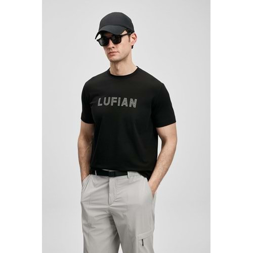Lufian 111020280 Oscar Modern Grafik T- Shirt Tişört Erkek Tişort