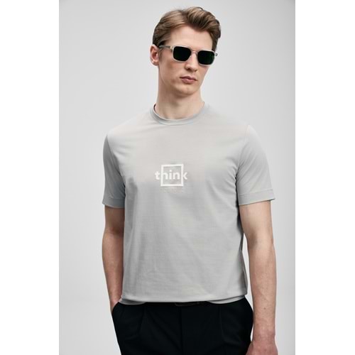 Lufian 111020310 Thınk Modern Grafik T- Shirt Tişört Erkek Tişort