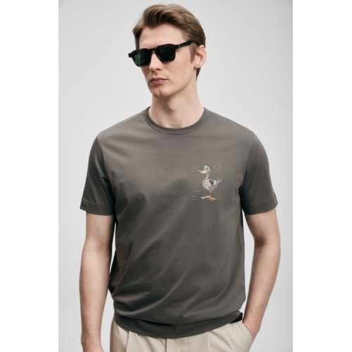 Lufian 111020313 Fınx Modern Grafik T- Shirt Erkek Tişort