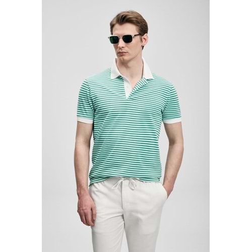 Lufian 111040248 Landon Smart Polo Yaka Tişört Erkek Tişort