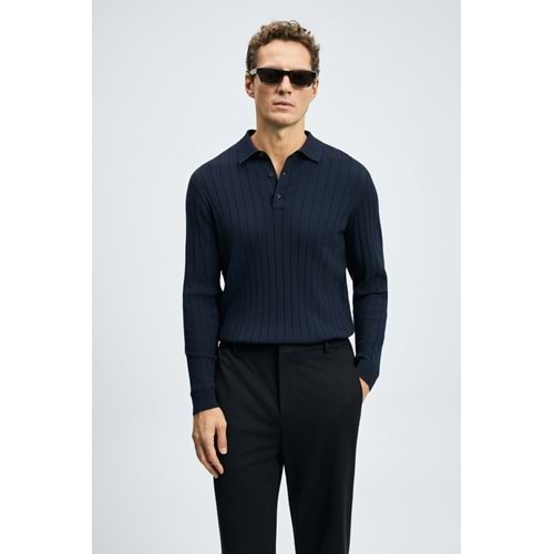 Lufian 112090190 Petra Polo Yaka Triko Kazak Erkek Sweatshirt