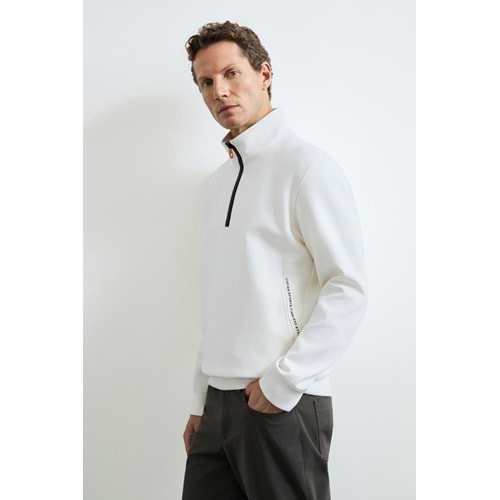 Lufian 112030206 Wyatt Yarım Fermuarlı Erkek Sweatshirt