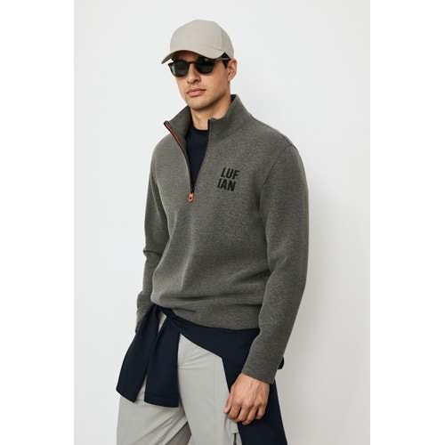Lufian 112030213 Chase Yarım Fermuarlı Kapüşonlu Erkek Sweatshirt