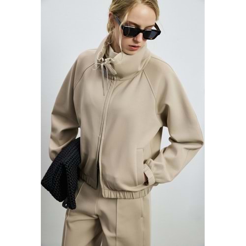 Lufian 122050019 Kelsey Örme Kadın Fermuarlı Eşofman Üstü Kadın Sweatshirt