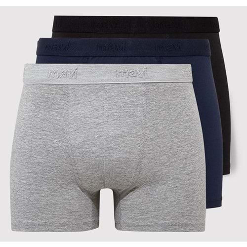 Mavi 3 Adet Erkek Boxer