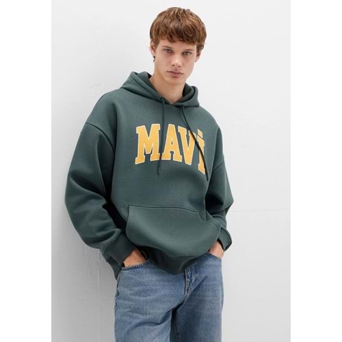 Mavi M067149-71598 Logo Baskılı Erkek Kapüşonlu Sweatshirt