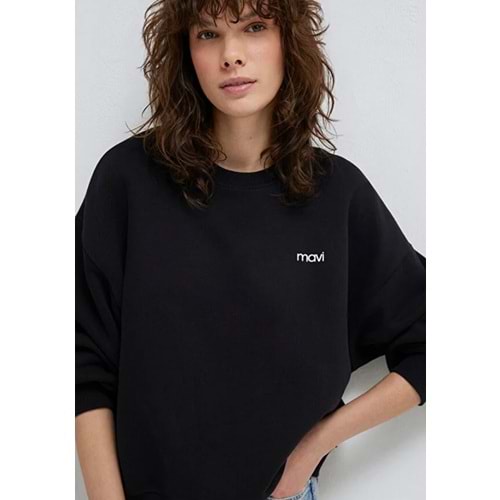 Mavi M1S10490-900 Mavi Logo Baskılı Kadın Sweatshirt