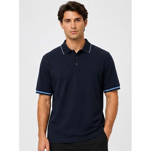 Mavi M0613369-70490 Şerit Detaylı Polo Yaka Tişört Erkek Tişort
